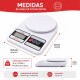 Balanza de cocina digital en plástico BLANCO
