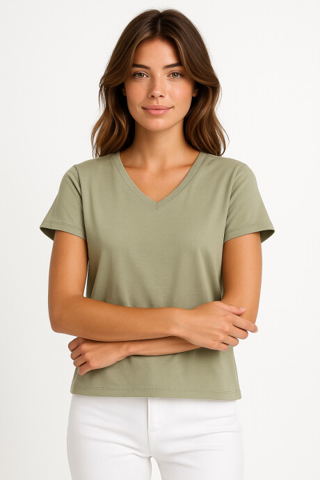 Remera Blumme Verde Grisaceo
