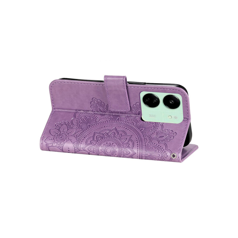 Flip cover Xiaomi Redmi 13C diseño mandala violeta Flip Cover Xiaomi Redmi 13c Diseño Mandala Violeta