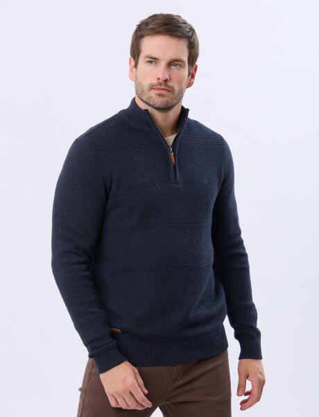 BUZO TEJIDO TEXTURADO Azul