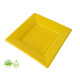 Plato Cuadrado Biodegradable x10 Und Amarillo