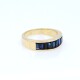 Anillo en oro 18k amarillo y zafiros corte baguette Anillo en oro 18k amarillo y zafiros corte baguette