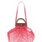 Longchamp -Cartera Longchamp de red, Le pliage Filet Fucsia