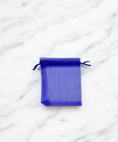 Bolsa organza 8x11 cm. AZUL