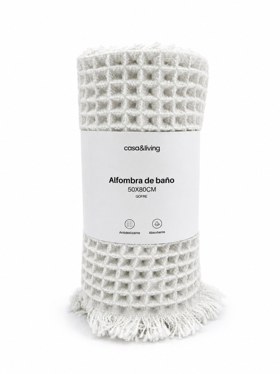 ALFOMBRA GOFRE - BLANCO 
