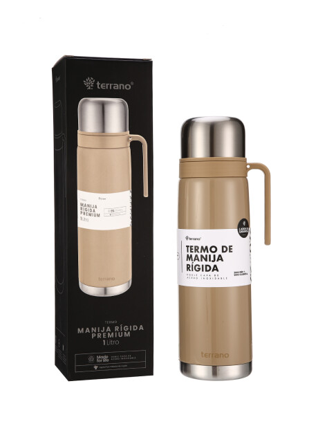 Termo 1Lt. Premium Manija Rigida Metalizado Arena