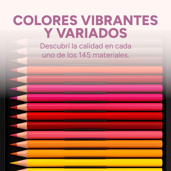 Set Valija Maletín Arte Escolar Didáctico 145 Piezas Pintar Variante Color Rosa