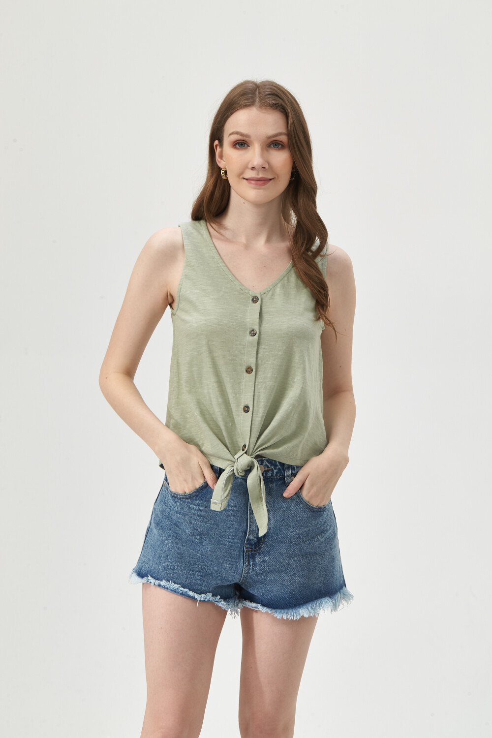 Musculosa Toledo Verde Azulado