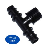 Tee 16mm X 1/2" PACK X 50 Tee 16mm X 1/2" PACK X 50