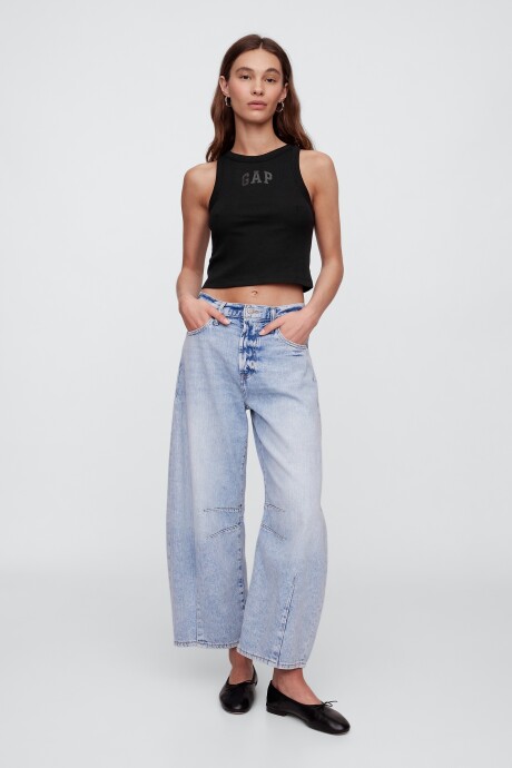 Musculosa Logo Gap Mujer Black