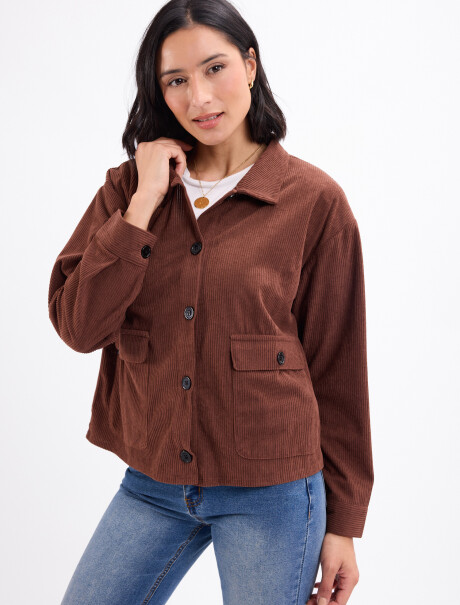 Campera pana Aluna marron