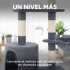 Rascador Torre 5 Niveles En Felpa Y Sisal Para Gato Juego Gris Oscuro