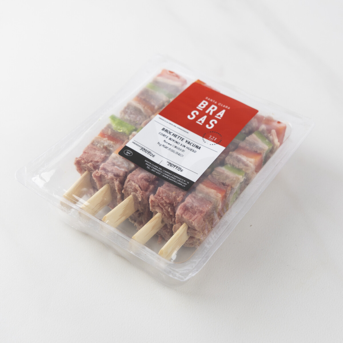 Brochettes de carne vacuna 