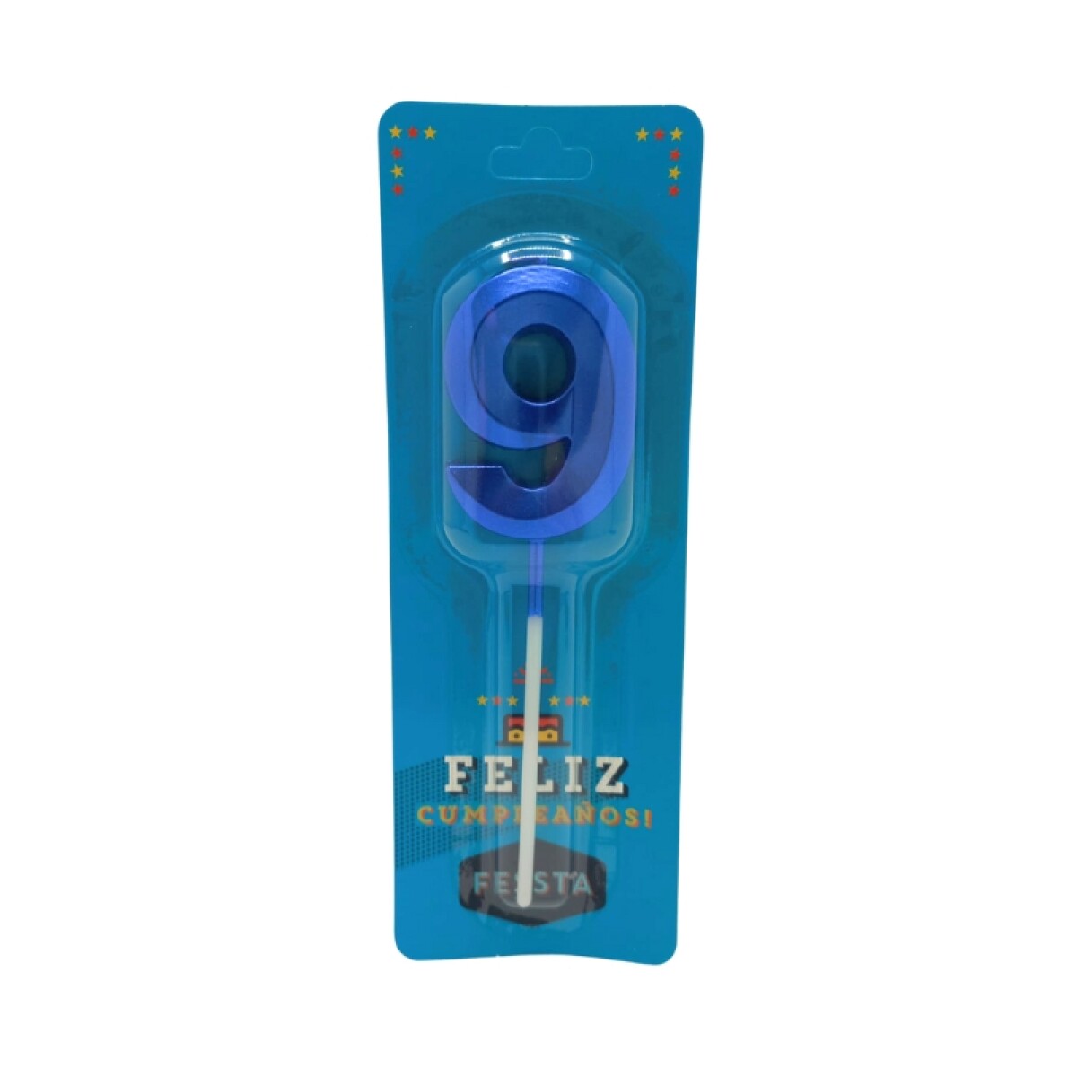 Vela Fessta Número 3D Chica Azul - NUEVE 