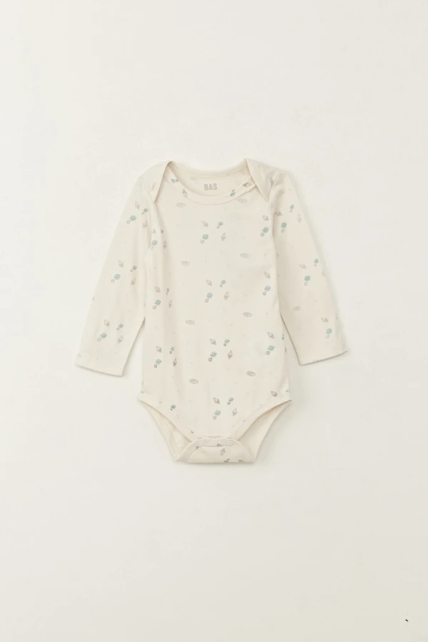 Body manga larga Beige