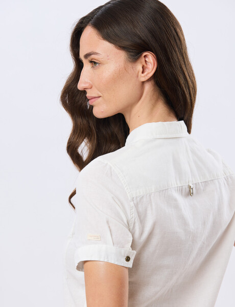 CAMISA LISA DE LINO Blanco