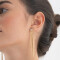 Aros Colgantes Largos Con strass Aros Con Strass - Dorado