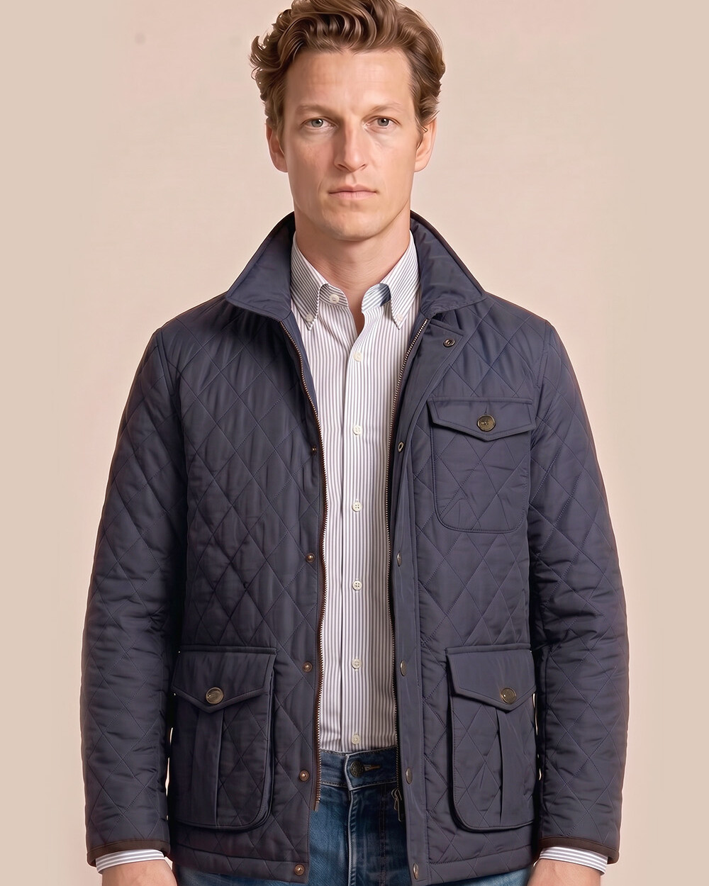 Campera Casual Capitoneada - Azul Campera Casual Capitoneada - Azul