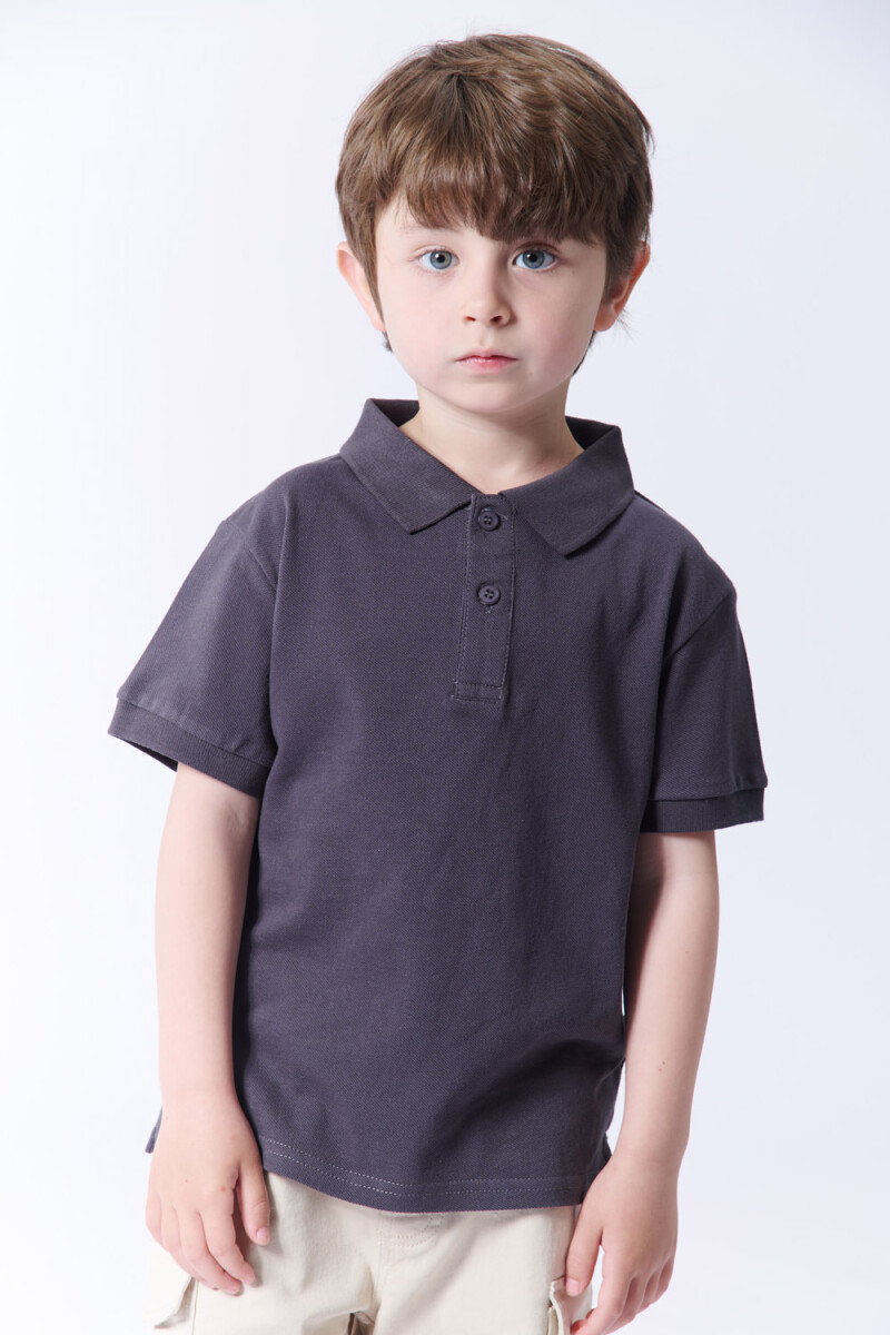 Remera polo piqué Gris