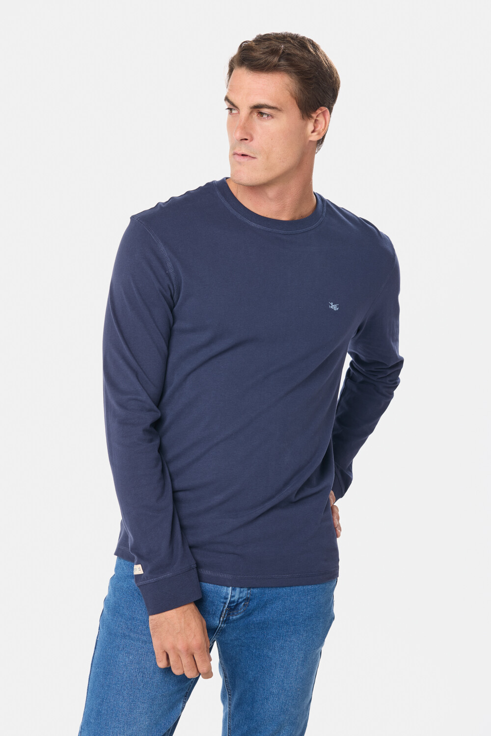 REMERA LISA DE ALGODÓN Azul