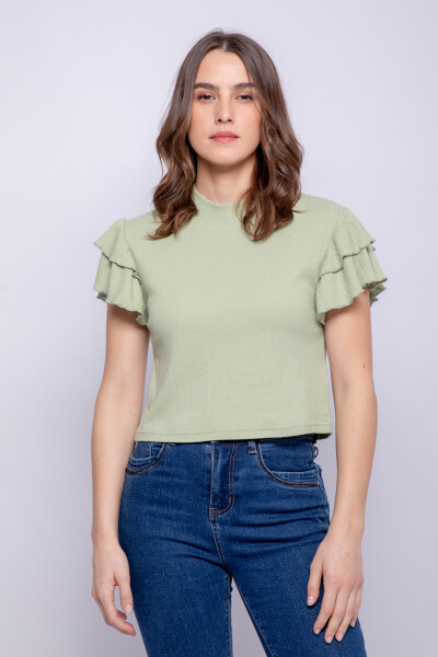 REMERA FLOWY Verde Monte