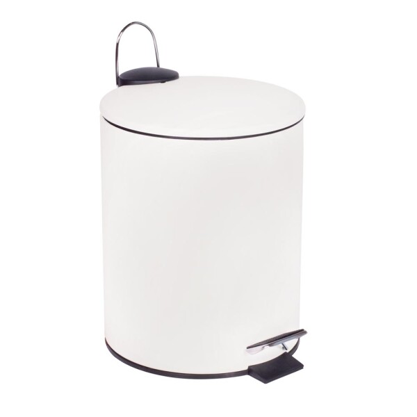 TARRO DE RESIDUOS ACERO BLANCO MODERN 5 LT CON PEDAL BLANCO