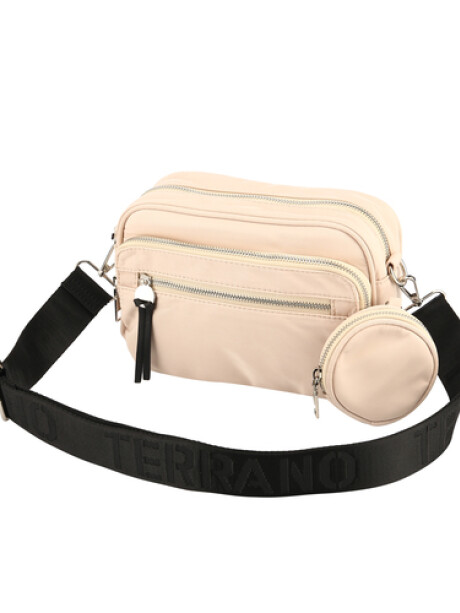 Bandolera Triple Cierre Beige