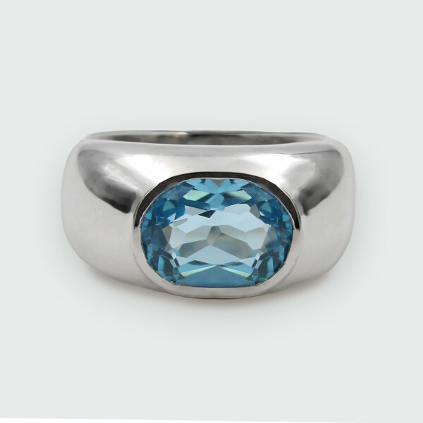 Anillo Iris de plata 925 con topacio azul Anillo Iris de plata 925 con topacio azul