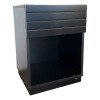 Mesa de luz negra con 1 cajón - MERCADERIA CON DETALLES Mesa de luz negra con 1 cajón - MERCADERIA CON DETALLES