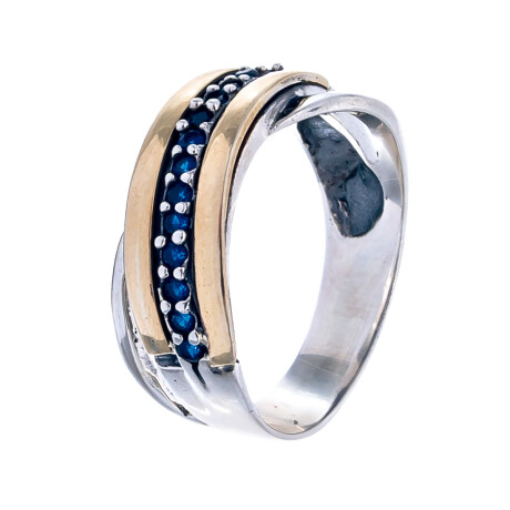 Anillo de plata y double con circonia Anillo de plata y double con circonia