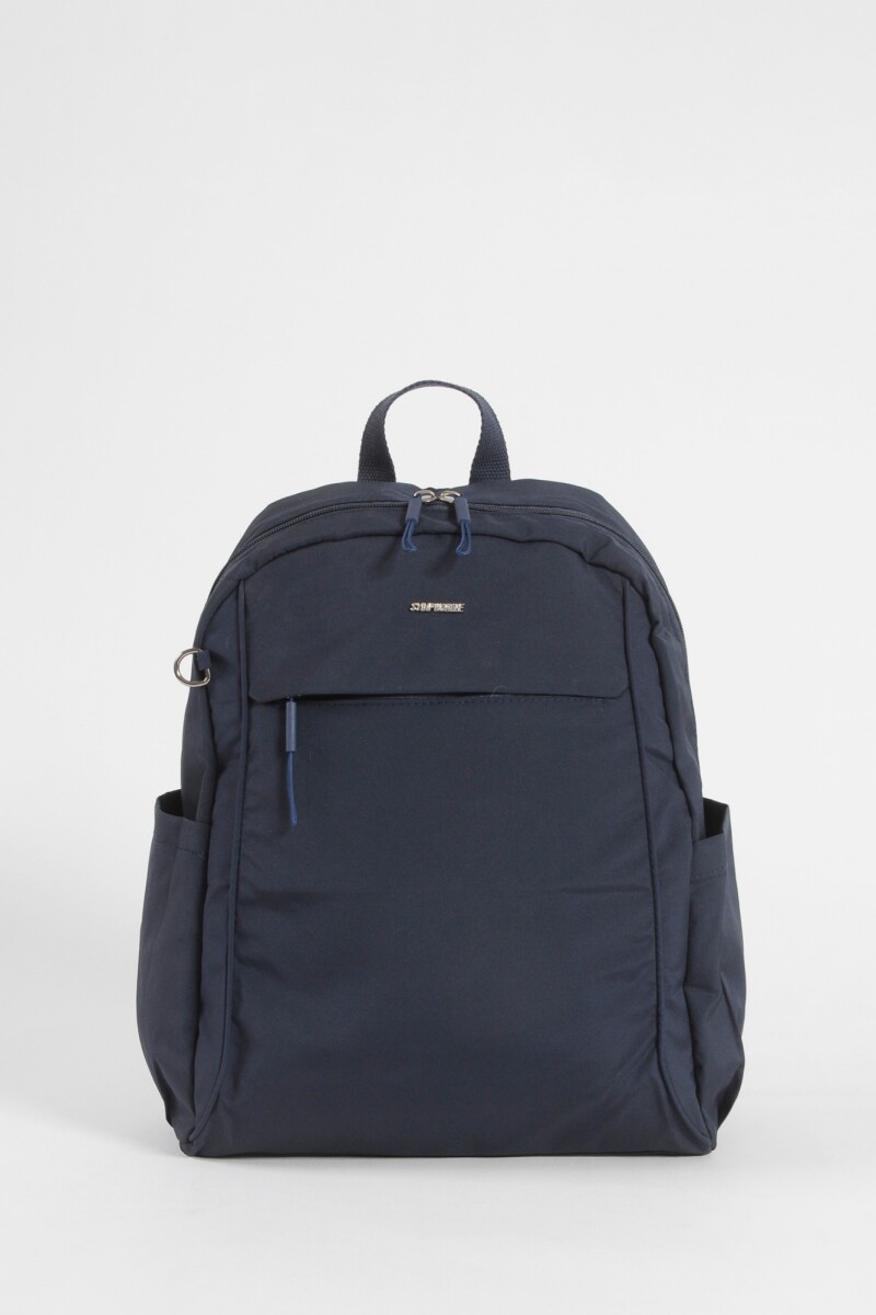 Mochila mediana de tela azul