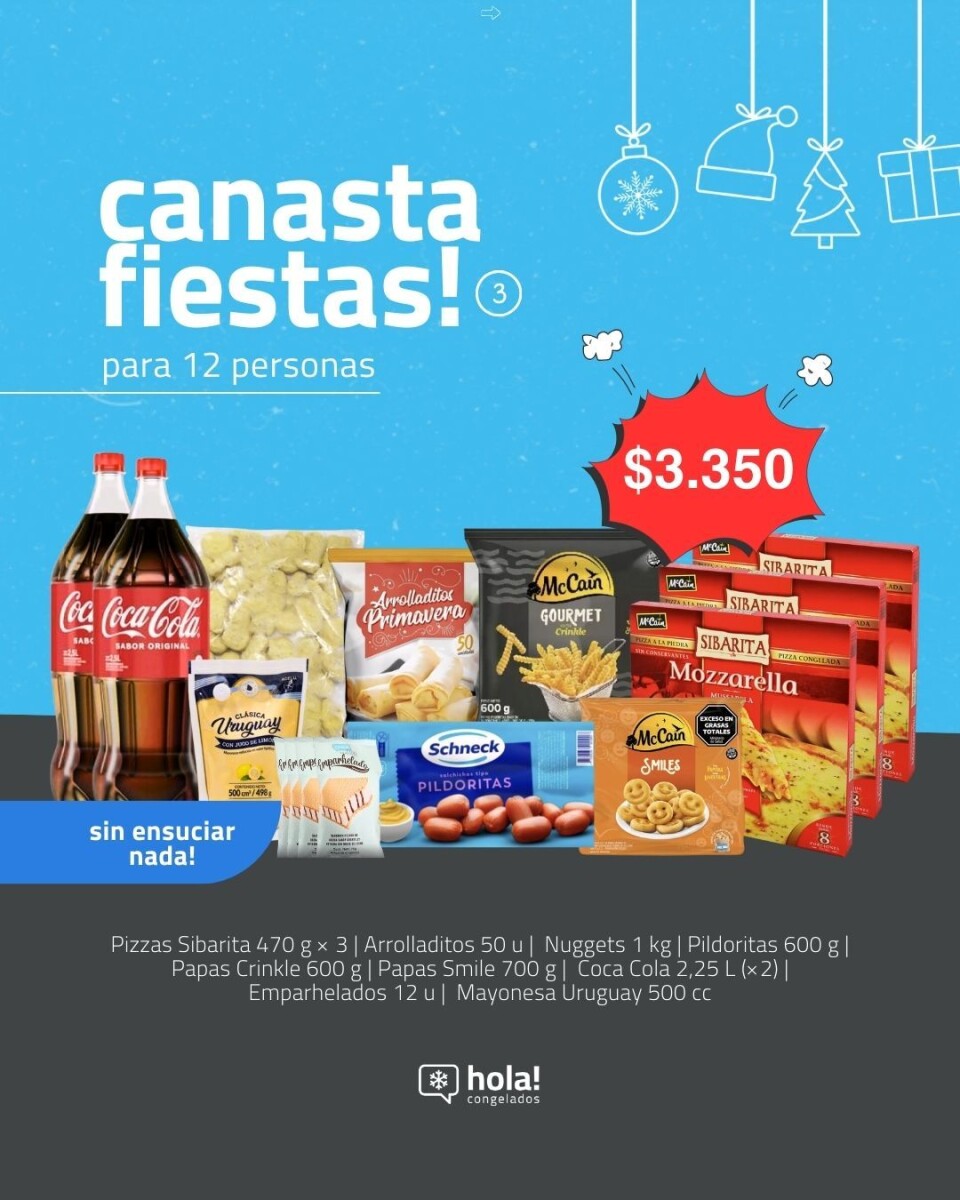 CANASTA FIESTAS FAMILIAR PARA 12 PERSONAS 