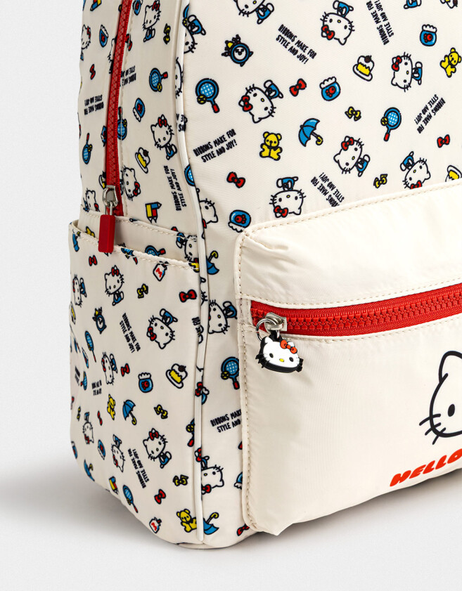 Marroquinería Licencias Mochila Print "hello Kitty" - Combinacion Bicolor