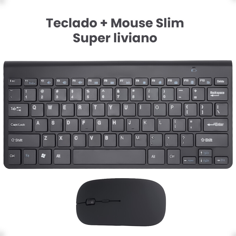 Combo de Teclado y Mouse InalÃ¡mbrico Slim Negro