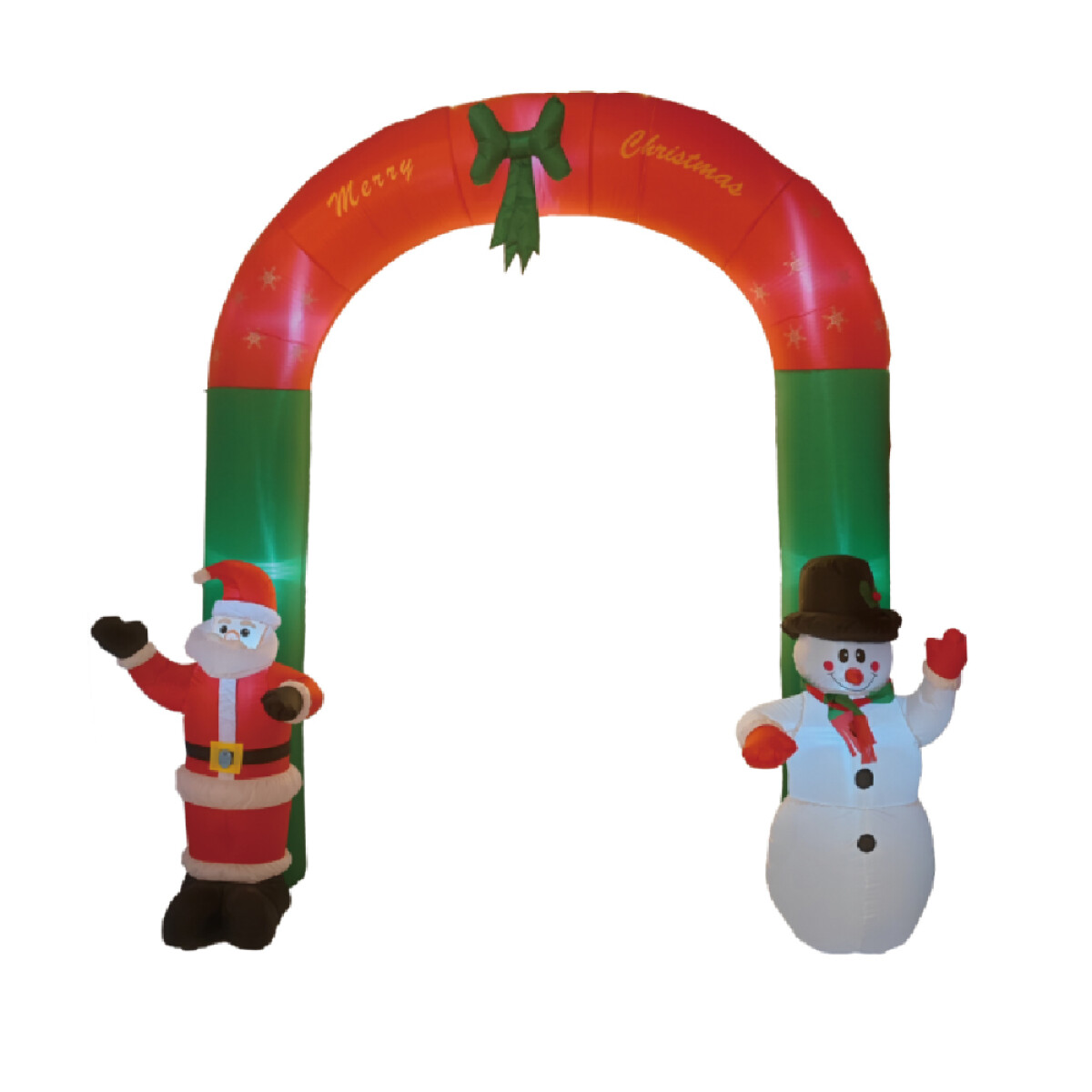 Inflable Aro Papa Noel Y Muñeco De Nieve 2,40mt X 1,80mt Sin 