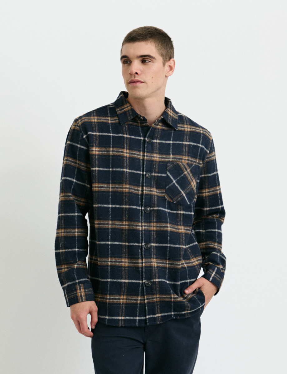 300568 SOBRECAMISA HARRY Azul Osc/amarillo