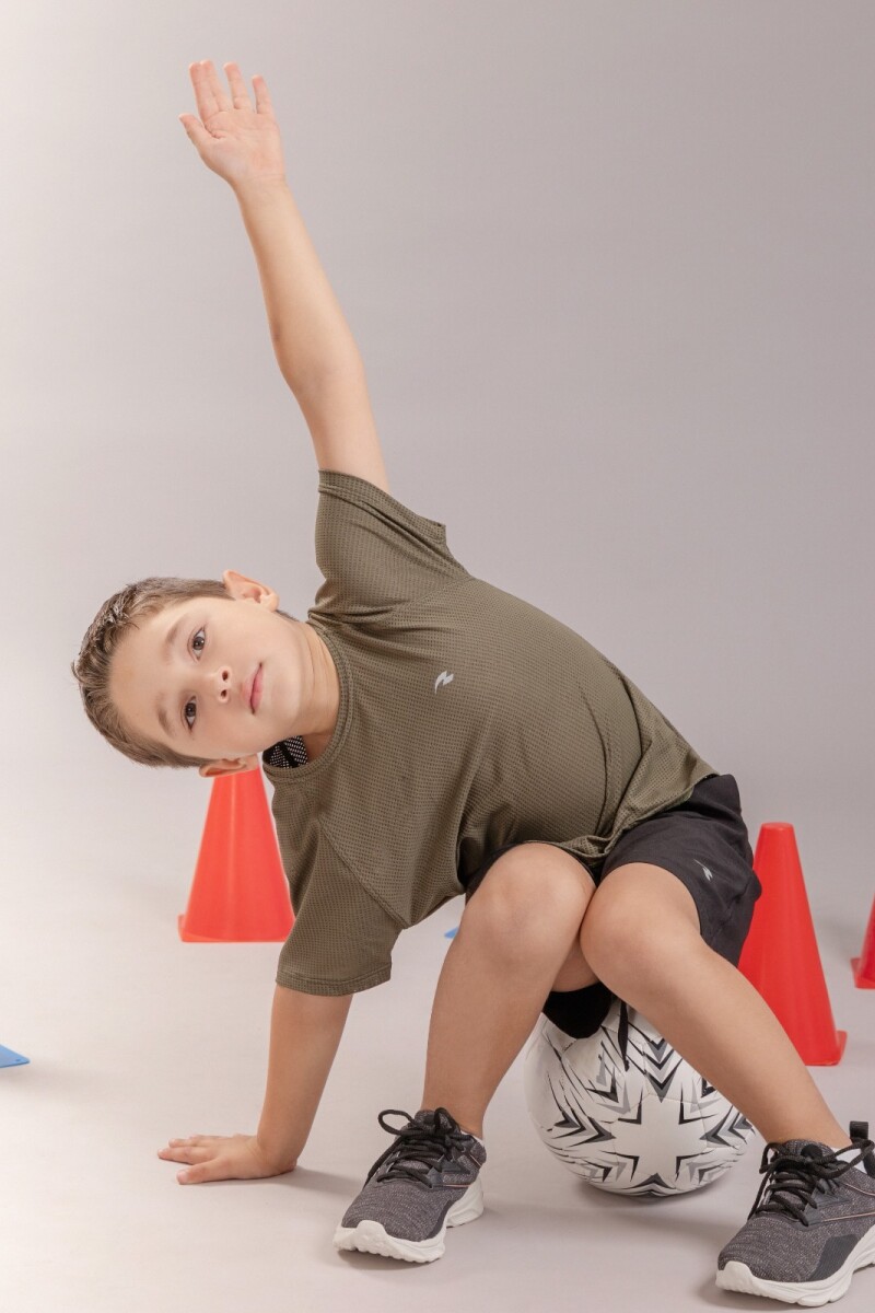 Remera Deportiva. Verde Musgo