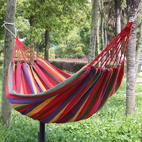 Hamaca Paraguaya Reforzada Resistente Con Bolso Multicolor