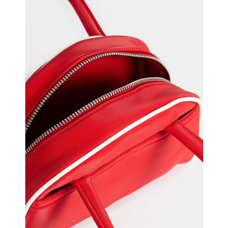 Cartera Bowling Con Charm Rojo Burdeaux