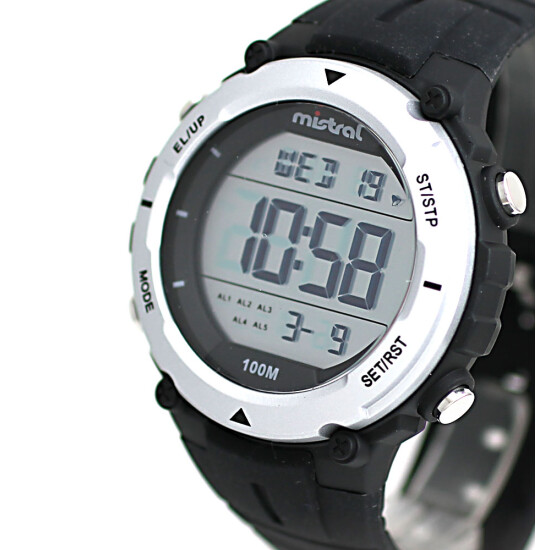 Reloj Mistral Deportivo Silicona Negro. "Producto sin caja" 0