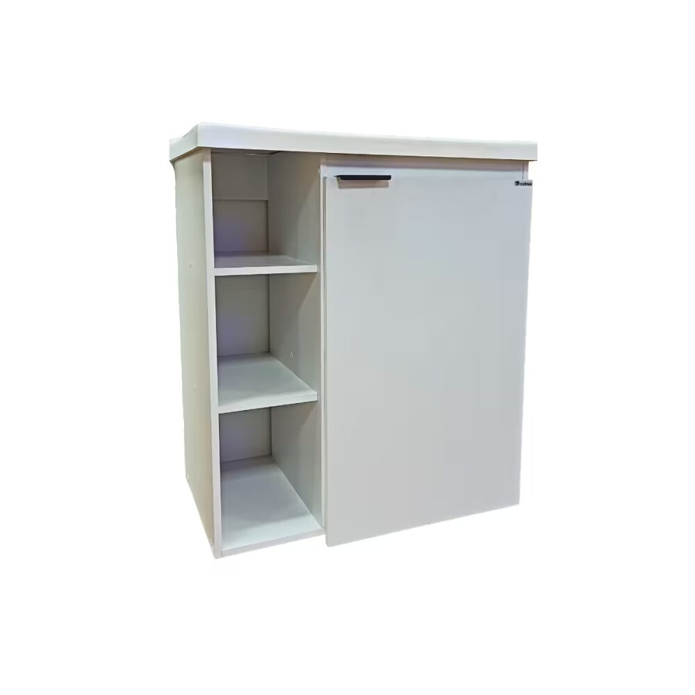 Mueble de baño suspendido Hortensia Blanco 62 cm con bacha de resina Mueble De Baño Suspendido Hortensia Blanco 62 Cm Con Bacha De Resina