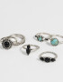 Sets Anillos Con piedra Set De Anillos Con Piedras - Plateado Antique Silver
