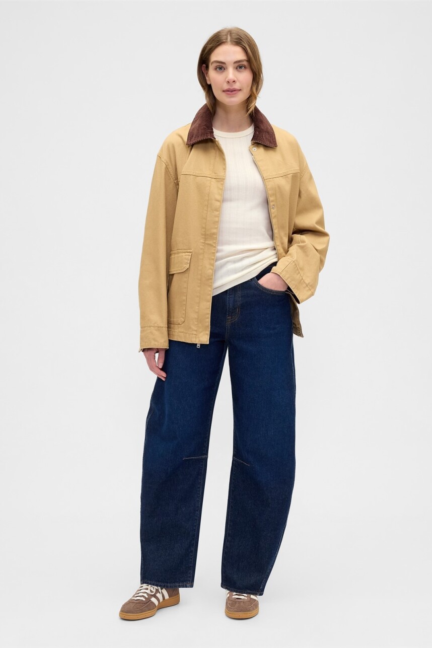 Remera Rib Mujer Ivory Frost