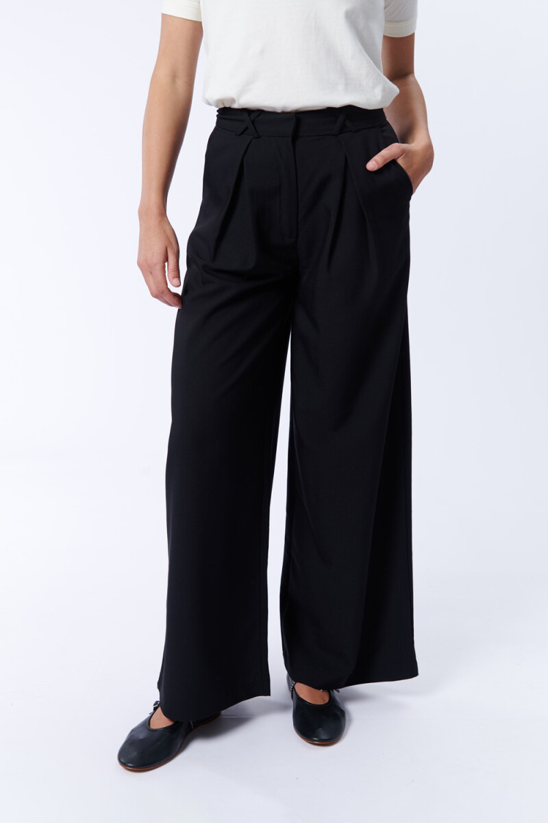 Pantalón de vestir pinzado - Negro 