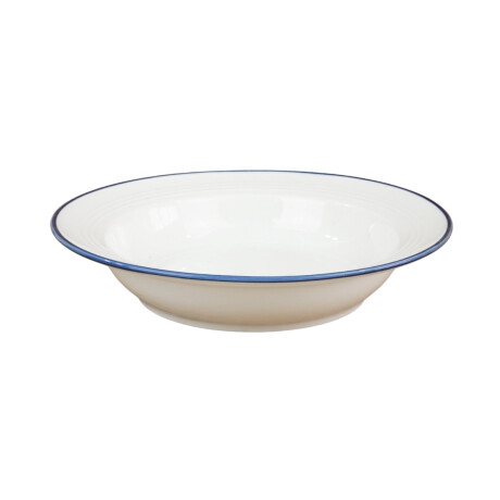 Plato de ceramica con borde de color Plato de ceramica con borde de color