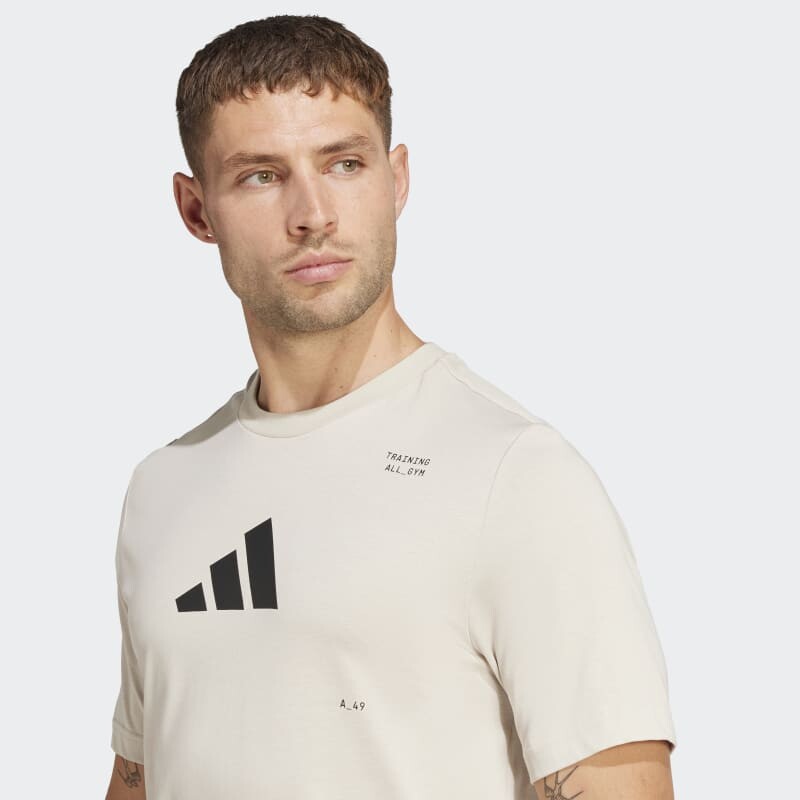 Remera Adidas Estampada All-Gym Category Gris