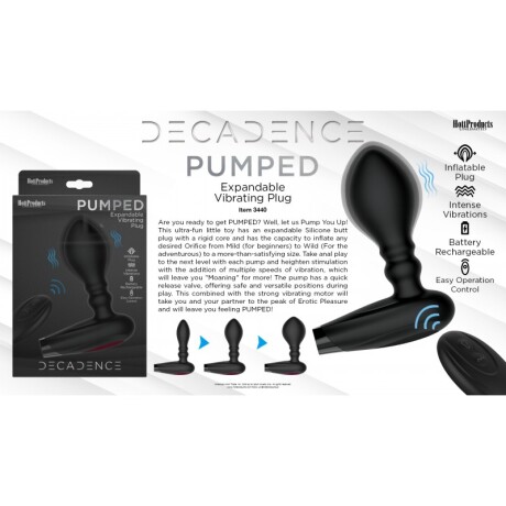Plug Vibrador Expandible Pumped Decadence Plug Vibrador Expandible Pumped Decadence