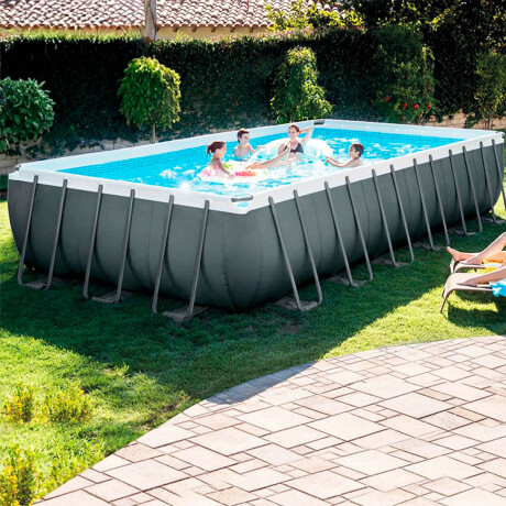 Piscina Intex Estructural 31805 L 732x366x132 + Bomba Gris Oscuro