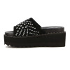 Sandalias Mujer Darkness Plataforma Y Tachas Negro