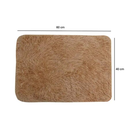 Alfombra Peluda para Baño Ducha 40x60cm. Microfibra Marrón